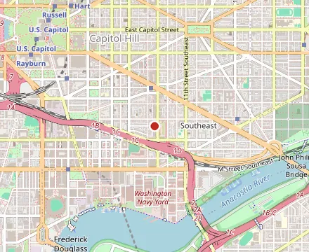 Map showing Rose’s Luxury