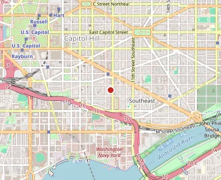 Map showing AMBAR Restaurant, Capitol Hill