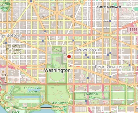 Map showing Old Ebbitt Grill