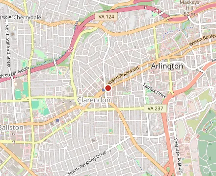 Map showing Four Sisters Grill