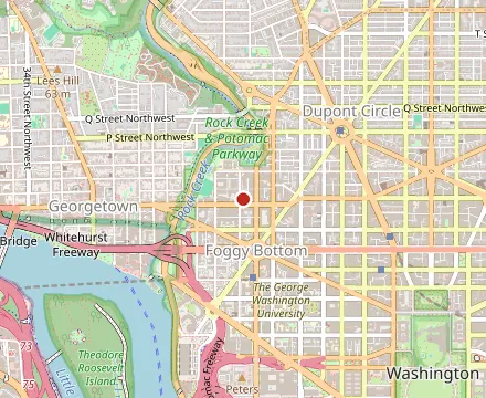 Map showing Blue Duck Tavern