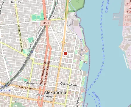 Map showing Hank's Oyster Bar, Old Town
