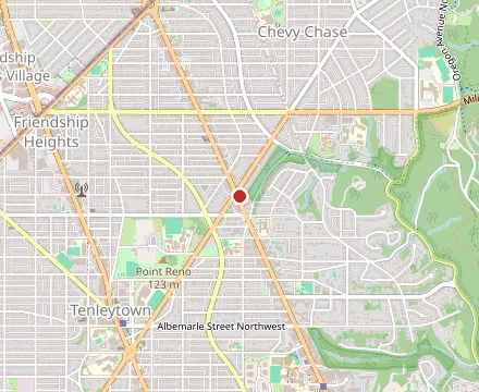 Map showing Comet Ping Pong